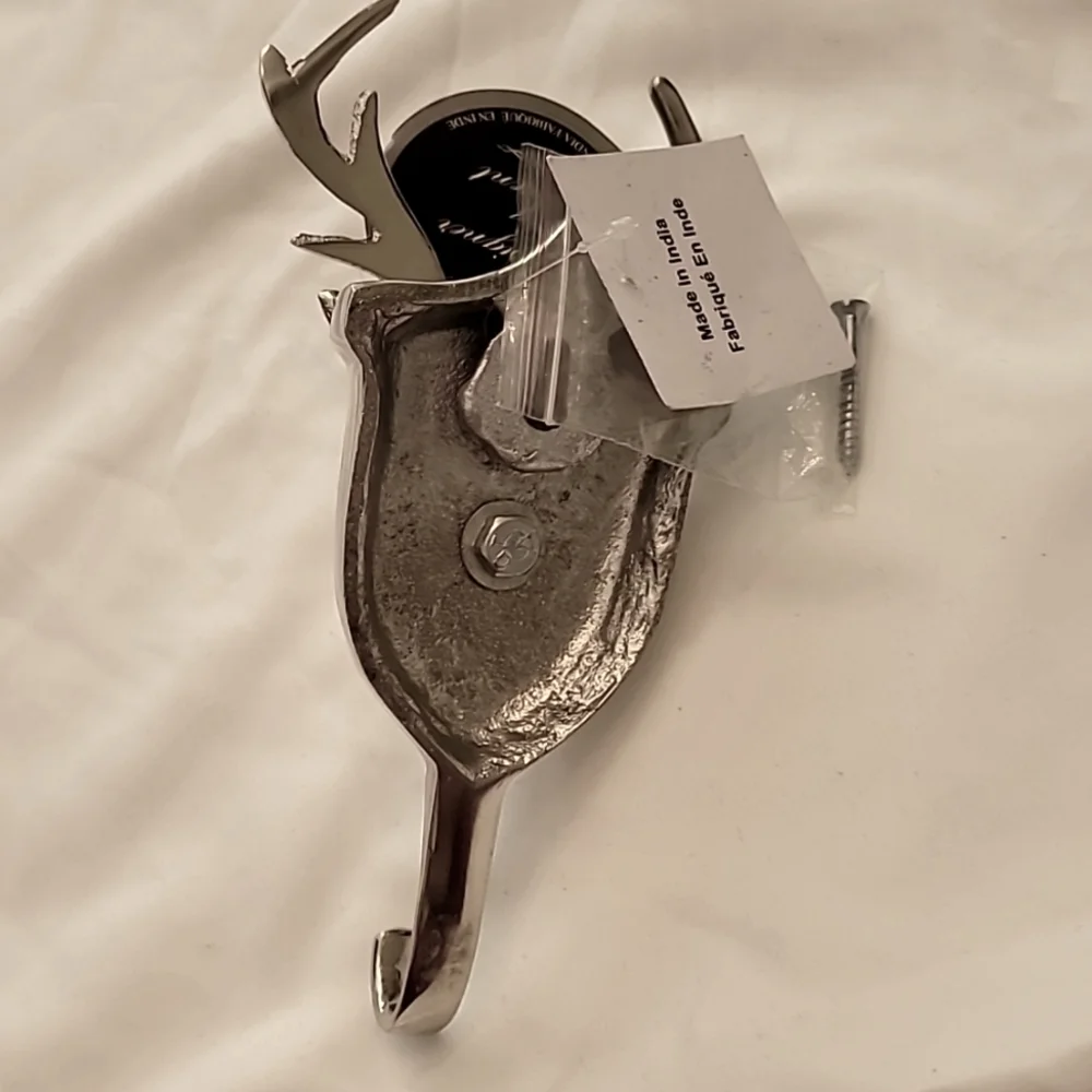 Silver Stag head hook